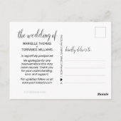 Wijzig de datum Foto Wit Script Bruiloft Briefkaart (Achterkant)