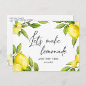 Wijzig de datum Geannuleerd Evenement Lemons Green Briefkaart (Voorkant / Achterkant)