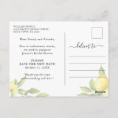 Wijzig de datum Geannuleerd Evenement Lemons Green Briefkaart (Achterkant)