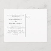 Wijzig de datum Geometrische Hydrangea bruiloft Aankondigingskaart (Achterkant)