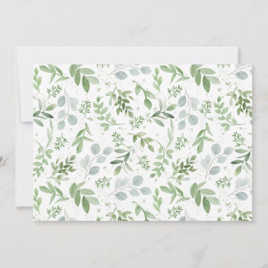 Wijzig de datum Greenery Wedding Uitstel Kaart (Achterkant)