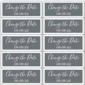 Wijzig de datum-huwelijkslabels 0,8" x 2" Off-zwar Sticker (Voorkant)