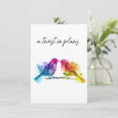 Wijzig de datum LGBTQ+ Rainbow Lovebirds Informatiekaartje (Staand voorkant)