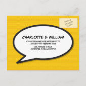 Wijzig de datum Modern Fun Comic Book Aankondigingskaart (Achterkant)