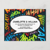 Wijzig de datum Modern Fun Typographic Aankondigingskaart (Achterkant)