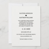 Wijzig de datum Moderne foto Zwart Script bruiloft Save The Date (Achterkant)