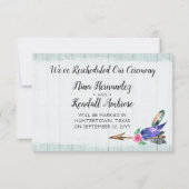 Wijzig de datum rustieke Boho herschikte bruiloft Save The Date (Achterkant)