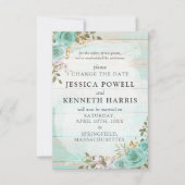 Wijzig de datum rustieke hergeplande bruiloft Kaar Kaart (Voorkant)