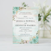 Wijzig de datum rustieke hergeplande bruiloft Kaar Kaart (Staand voorkant)