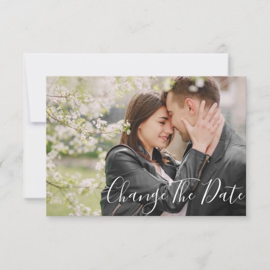 Wijzig de datum rustieke zuidelijke bruiloft fotok kaart (Voorkant)