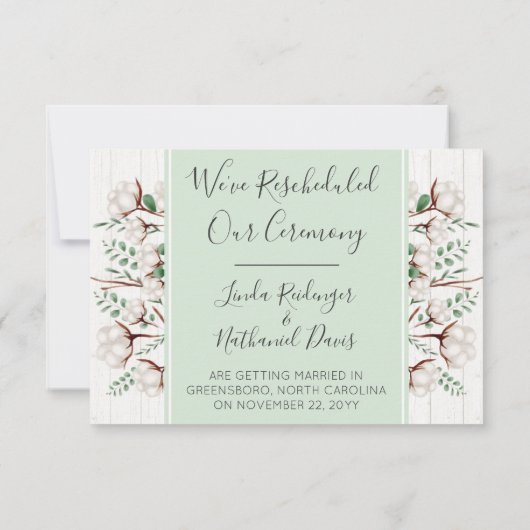 Wijzig de datum rustieke zuidelijke bruiloft fotok kaart (Achterkant)