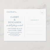 Wijzig de datum TBD Beach Wedding Briefkaart (Achterkant)