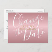 Wijzig de datum Uitgesteld Geannuleerd ChicRose Go Briefkaart (Voorkant / Achterkant)
