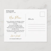 Wijzig de datum Uitgesteld Geannuleerd ChicRose Go Briefkaart (Achterkant)