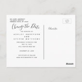 Wijzig de datum van de bruiloft script foto briefkaart (Achterkant)