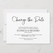 Wijzig de datum van de bruiloft uitgesteld aankond kaart (Voorkant)