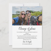 Wijzig de datum van de bruiloft Uitgestelde nieuwe Kaart (Achterkant)