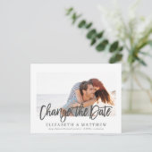 Wijzig de datum van de huwelijksaankondiging Moder Briefkaart (Staand voorkant)