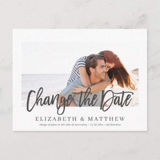 Wijzig de datum van de huwelijksaankondiging Moder Briefkaart (Voorkant)