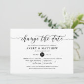 Wijzig de datum van de huwelijksceremonie en recep kaart (Staand voorkant)