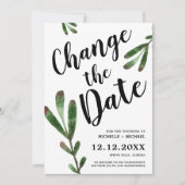 Wijzig de datum van het uitstellen van de bruiloft save the date (Voorkant)