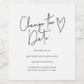 Wijzig de datum Verandering van Plannen Eenvoudig  Wijn Etiket (Enkel label)