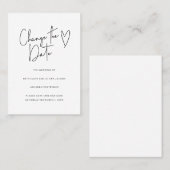 Wijzig de datum Wijziging van plannen Kleine uitno Aanbevelingskaartje (Voorkant / Achterkant)