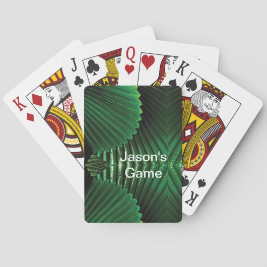 Wijzig de naam Alleen Green Ferns Poker Cards Pokerkaarten (Achterkant)