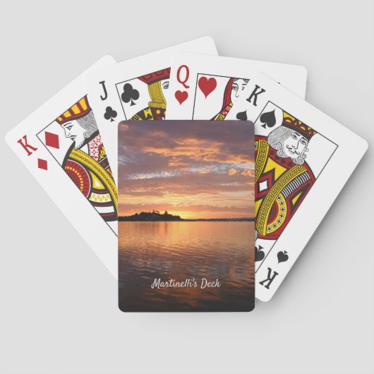 Wijzig de naam Alleen Sunset Poker Cards Pokerkaarten (Achterkant)