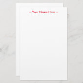 wijzig de naam rood wit briefpapier (Voorkant / Achterkant)