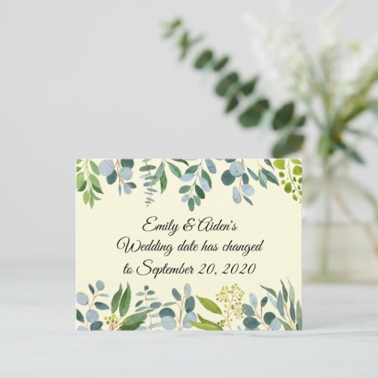 Wijzig de trouwdatum briefkaart (Staand voorkant)