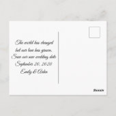Wijzig de trouwdatum briefkaart (Achterkant)