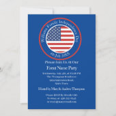 Wijzig elke tekst USA-vlag Onafhankelijkheidsdag 4 Kaart (Voorkant)