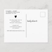 Wijzig het Date Script Minimalist Modern Navy Blue Aankondigingskaart (Achterkant)