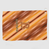 Wijzig Initiaal Naam toevoegen Zacht bruin Tan Bei Golfhanddoek (Horizontaal)