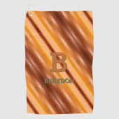 Wijzig Initiaal Naam toevoegen Zacht bruin Tan Bei Golfhanddoek (Voorkant)