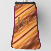 Wijzig Initiaal Naam toevoegen Zacht bruin Tan Bei Golfheadcover (Draai 90)