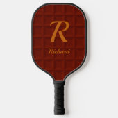 Wijzig Initiaal, voeg de naam Brown Cushioned Squa Pickleball Paddle (Voorkant)