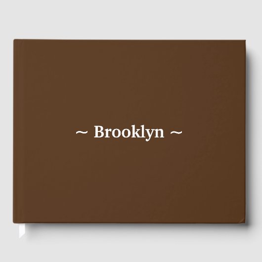Wijzig naam Tekst bruin Gastenboek (Voorkant)