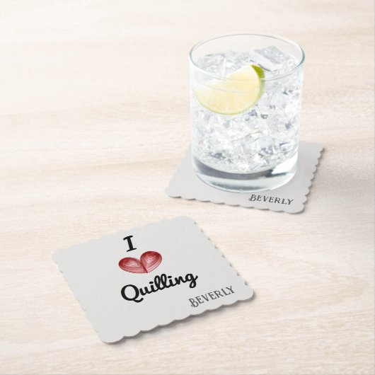 Wijzig Quilling en naam, Red Heart, Scalloped Kartonnen Onderzetters (Insitu)