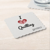 Wijzig Quilling en naam, Red Heart, Scalloped Kartonnen Onderzetters (Gebogen)