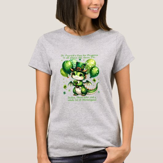 Wijzig tekst, St Patricks Day voor Dragons Shamroc T-shirt (Voorkant)