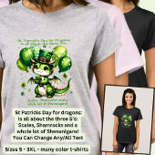 Wijzig tekst, St Patricks Day voor Dragons Shamroc T-shirt