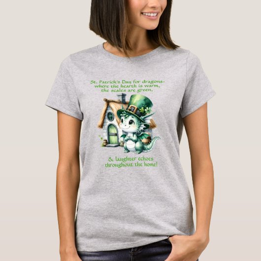 Wijzig tekst, St Patricks Day voor Dragons T-shirt (Voorkant)