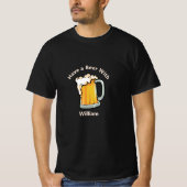 Wijzig tekst Voeg naam toe, neem een bierglas Mok T-shirt (Voorkant)