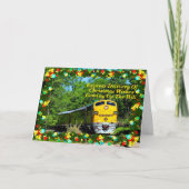 Wijzig tekst Voeg namen Steam Train Happy Christma Kaart (Voorkant)