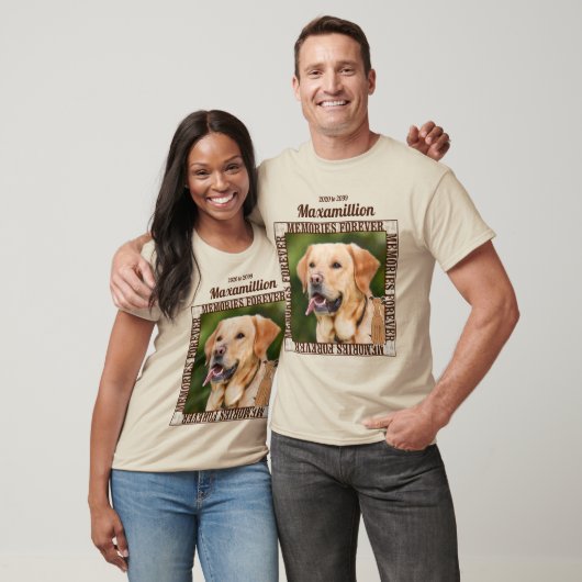 Wijzig uw aangepaste foto en naam van Dog T-shirt (Unisex)