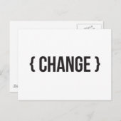 Wijzigen - Brackset - zwart en wit Briefkaart (Voorkant / Achterkant)