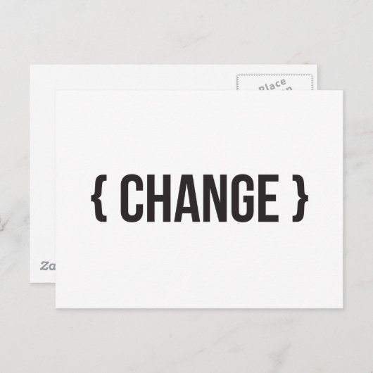 Wijzigen - Brackset - zwart en wit Briefkaart (Voorkant / Achterkant)