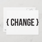 Wijzigen - Brackset - zwart en wit Briefkaart (Voorkant / Achterkant)